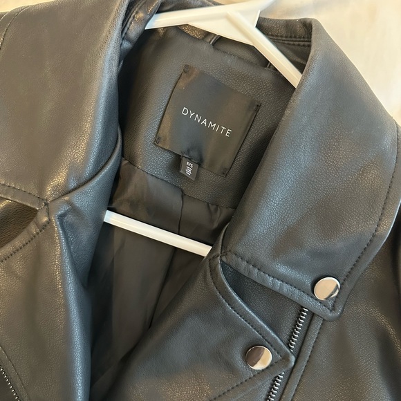 DYNAMITE Cropped Faux Leather Jacket - Picture 2 of 4